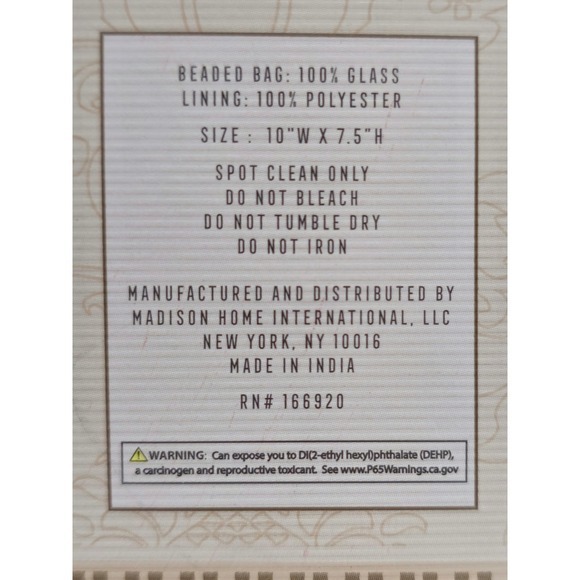 India Handmade Beaded Clutch APRES SKI Red White Tassel Cosmetic Bag NWT - Picture 4 of 4